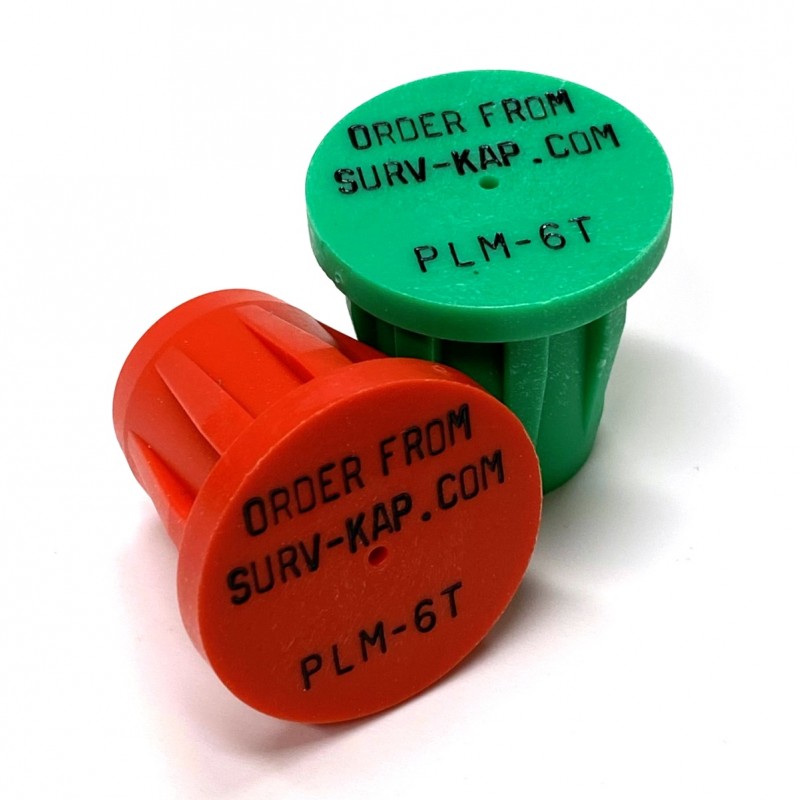 Ribbed Rebar Cap for 3/4" rebar with 3 lines of 1/8" lettering